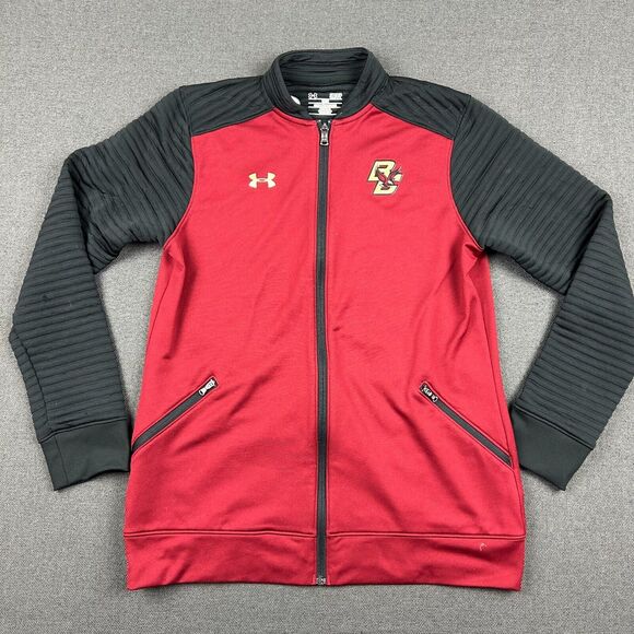 Under Armour Boston College Eagles Jacket Mens Small Full Zip Track Pockets - Picture 2 of 9